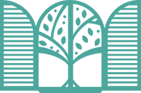 חלון פתוח עם עץ במרכזו